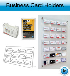 Business card display boards